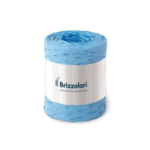 BRIZZOLARI 6802 RAFIA SINTETICA 5 MM X 100 MT IN PP COLORE AZZURRO